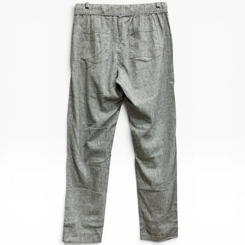 Onia Air Linen Railroad Stripe Drawstring Pants Relaxed Fit Mens Lightweight M